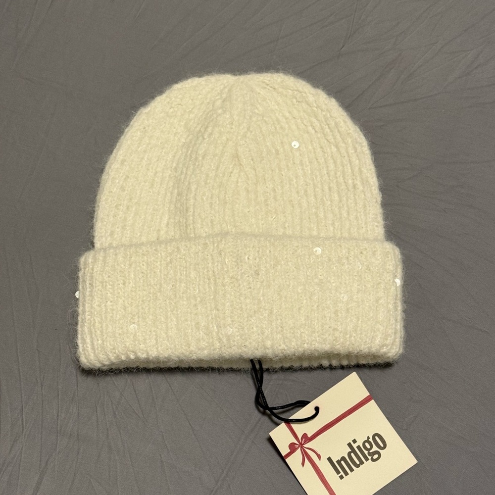 Love&Lore White Knit Beanie